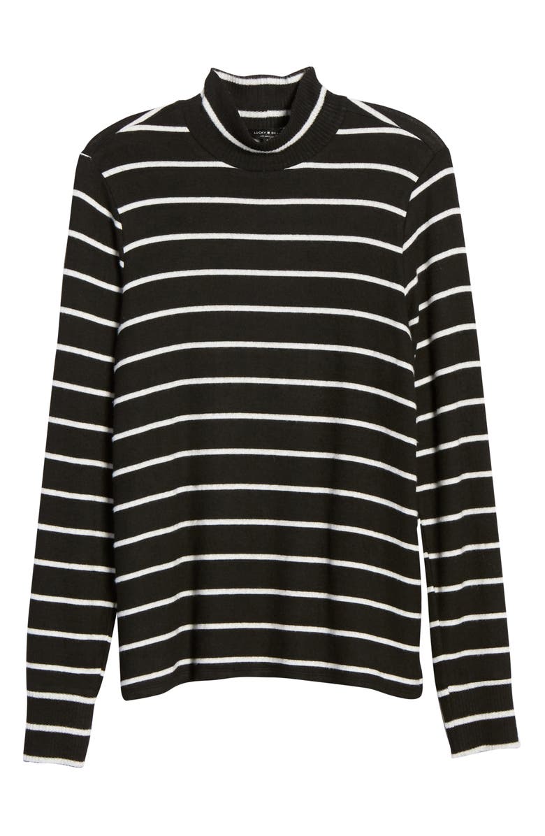 Lucky Brand Mock Neck Cloud Jersey Top, Alternate, color, 