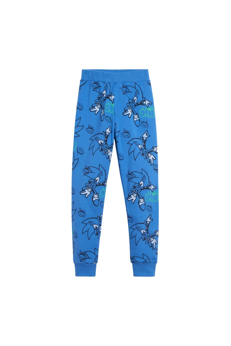 Sonic the Hedgehog Hang Down T-Shirt & Pants Set, Alternate, color, Gray / Blue