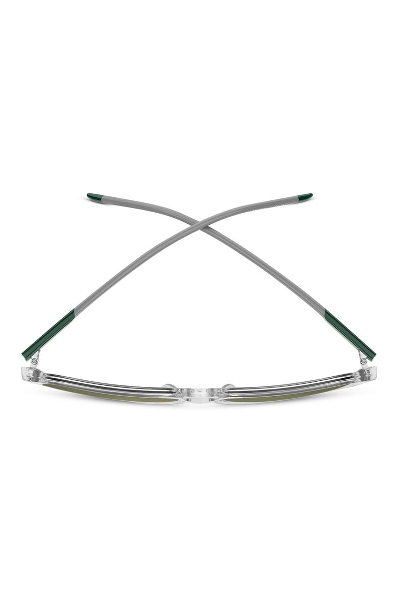 58mm Square Sunglasses, Alternate, color, CRYSTAL GREEN/ GREEN SHADED