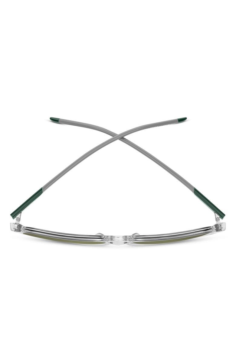 HUGO 58mm Square Sunglasses, Alternate, color, Crystal Green/ Green Shaded