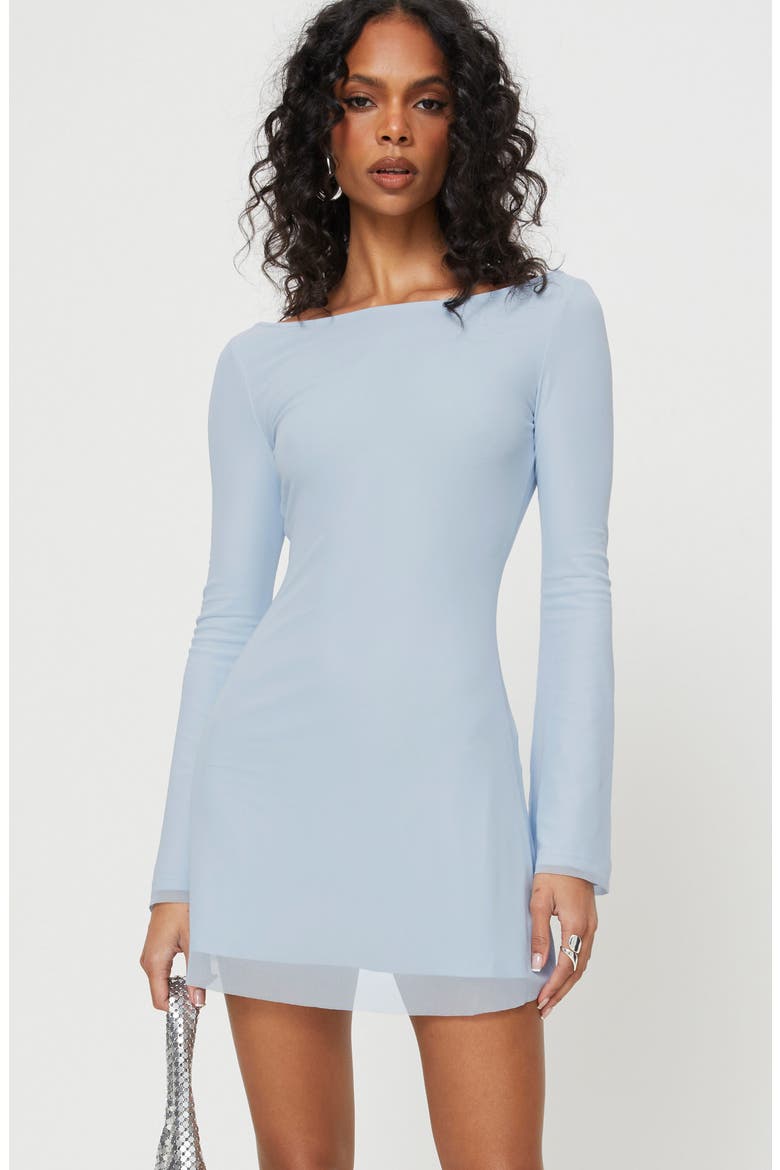 Lukea Long Sleeve Minidress, Alternate, color, BLUE