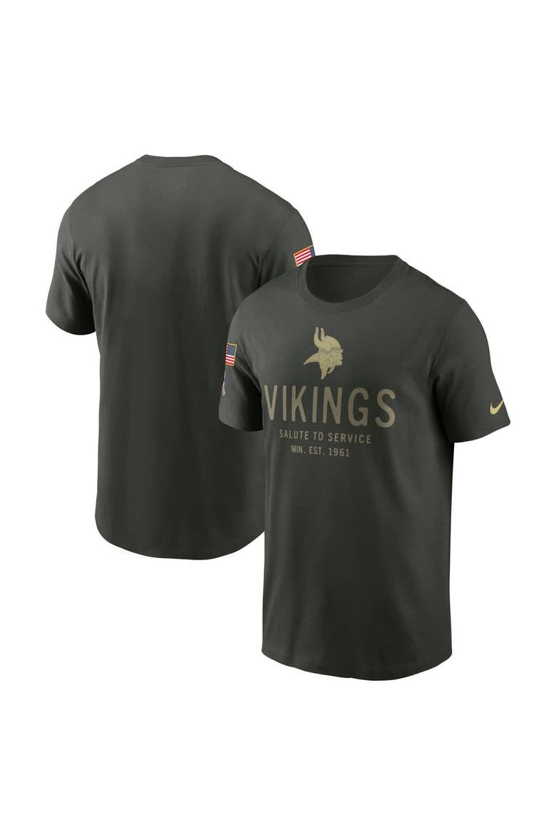 Men's Nike Forest Green Minnesota Vikings 2025 Salute to Service Sideline Primary Edge Dri-FIT T-Shirt, Main, color, Forest Green