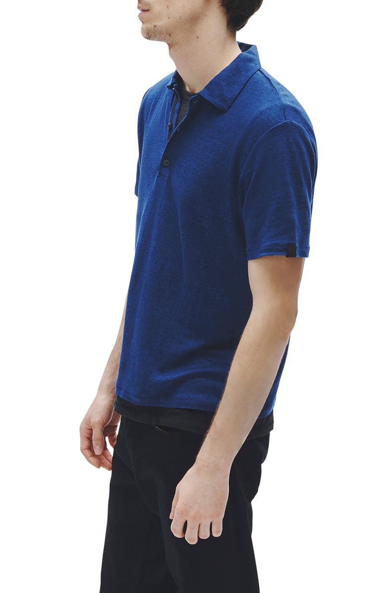 rag & bone Classic Fit Solid Slub Jersey Polo, Alternate, color, Sal