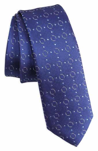 BOSS Geometric Pattern Silk Tie