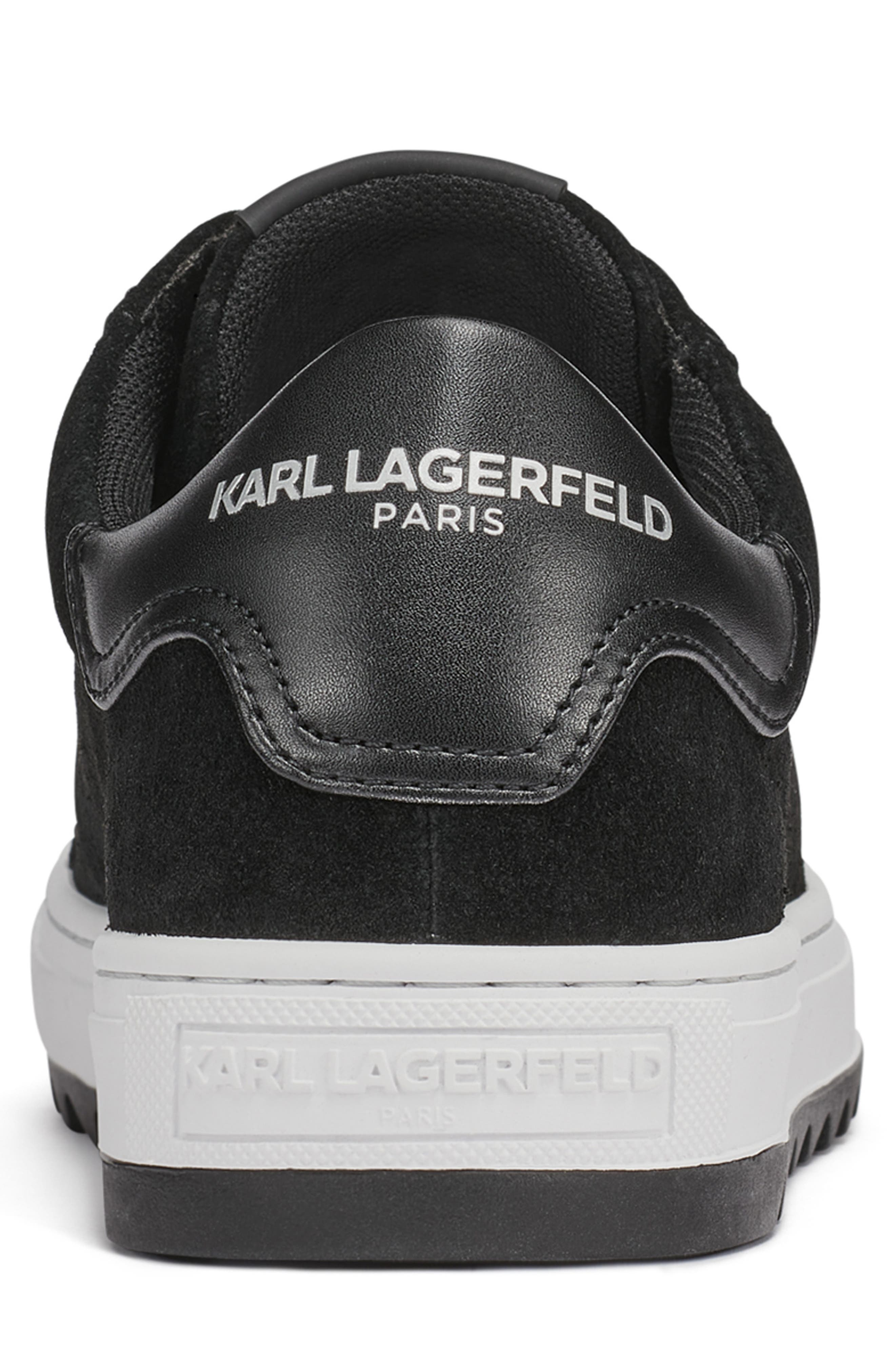 KARL LAGERFELD PARIS Logo Low Top Sneaker, Alternate, color, Black