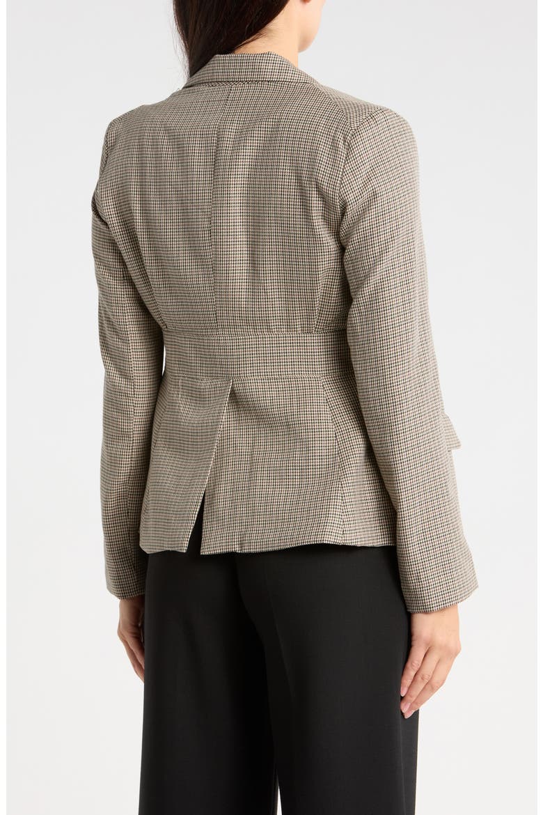 Plaid One Button Fitted Blazer, Alternate, color, OATMEAL/ HUNTER PLAID
