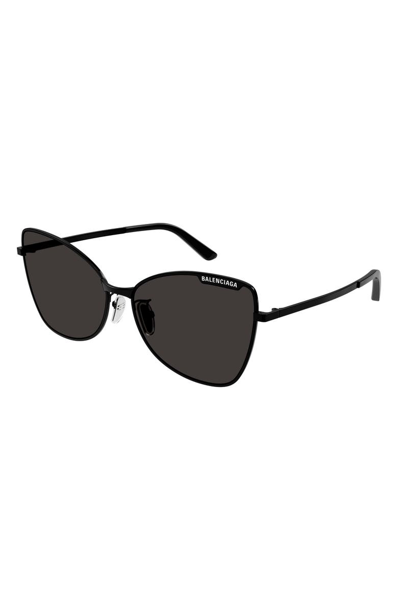 Balenciaga 60mm Butterfly Sunglasses, Alternate, color, 