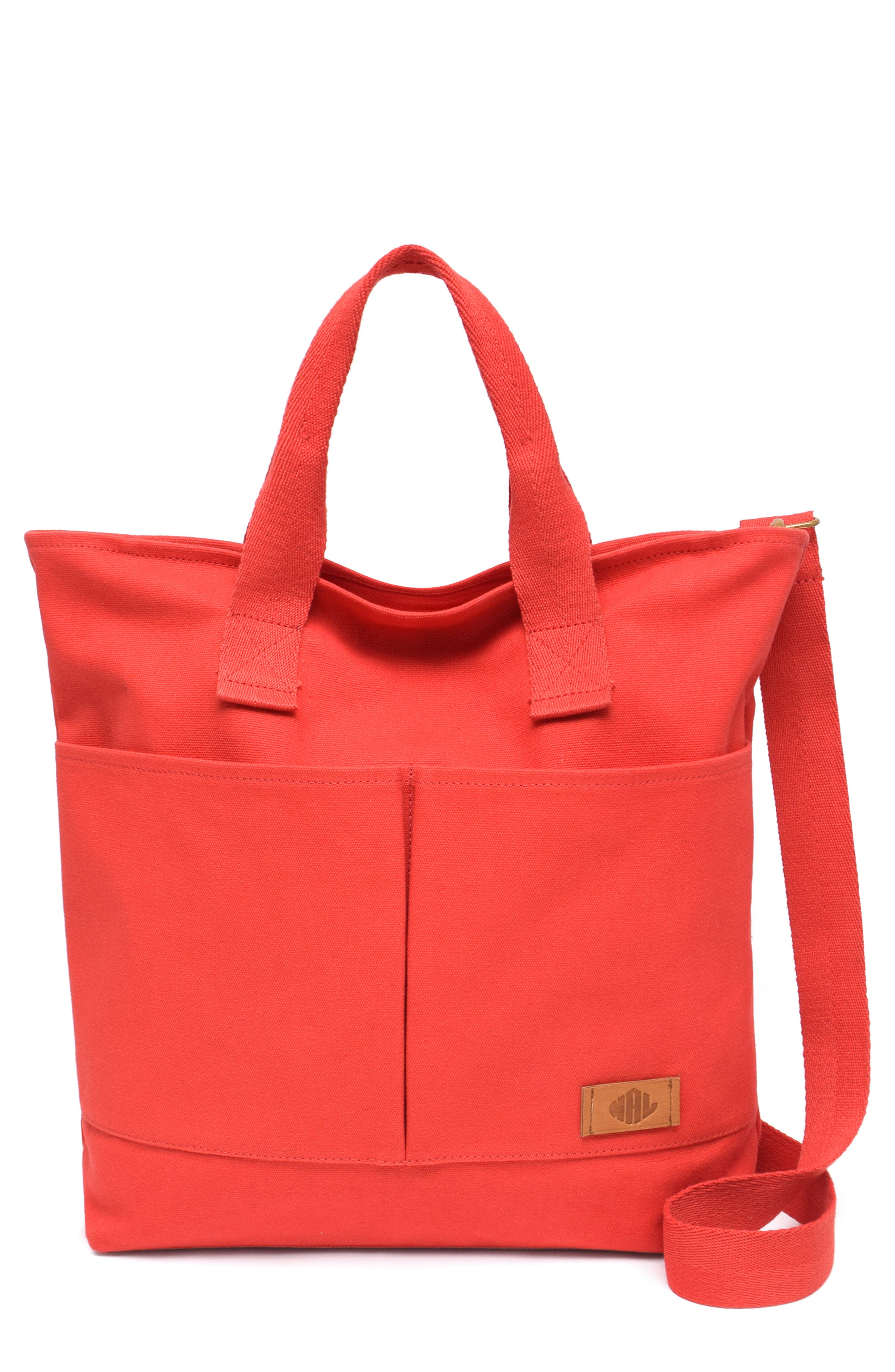 Ayla Canvas Tote, Main, color, CHILI