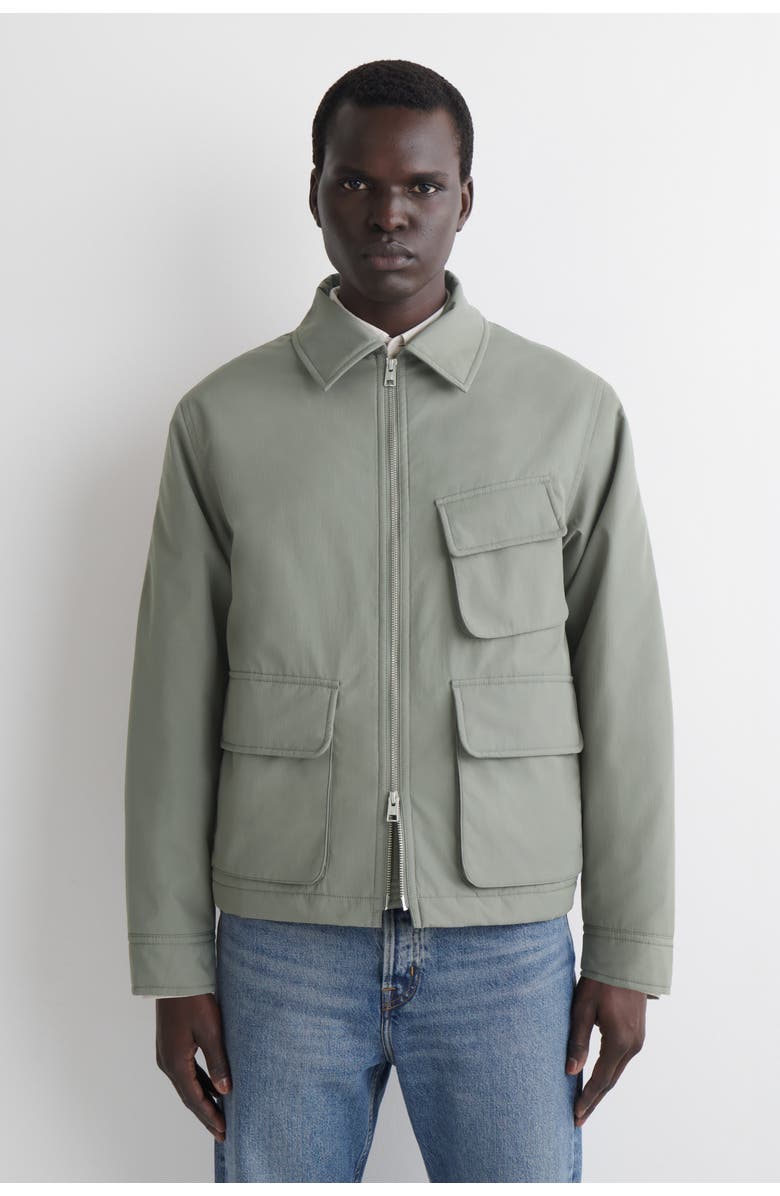 COS Padded Nylon Utility Jacket, Alternate, color, Sage Green