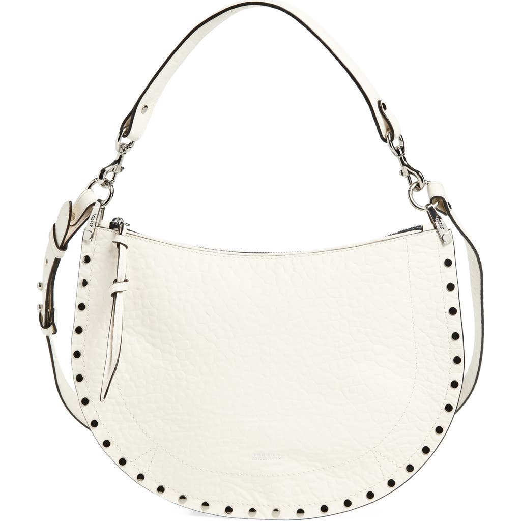 Isabel Marant Oskan Bubble Soft Leather Hobo Bag In Gray