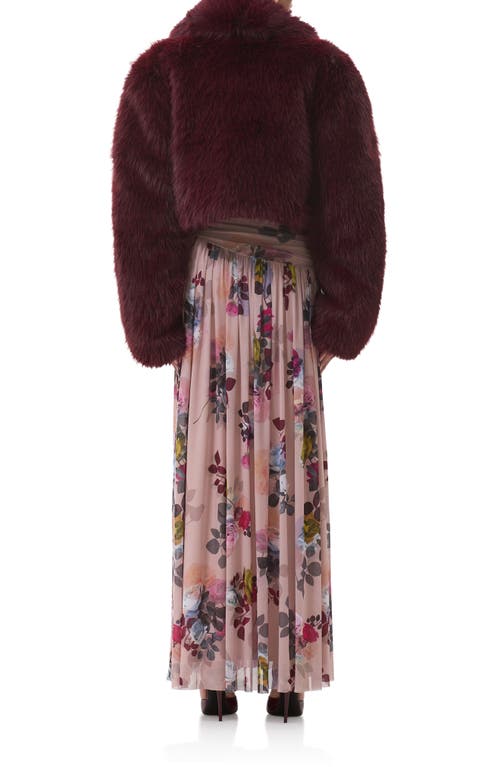 Afrm Stephanie Faux Fur Jacket In Brown