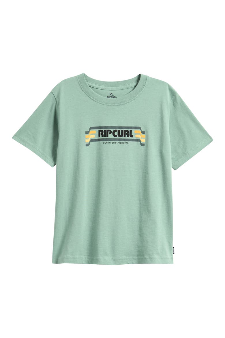 Kids' Graphic Cotton T-Shirt, Main, color, ALOE