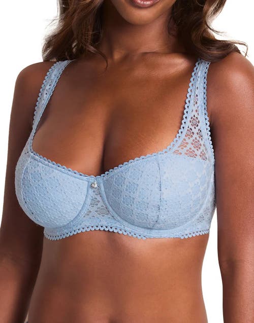 Adore Me Ede Push Up Balconette Bra in Medium Blue at Nordstrom, Size 32D