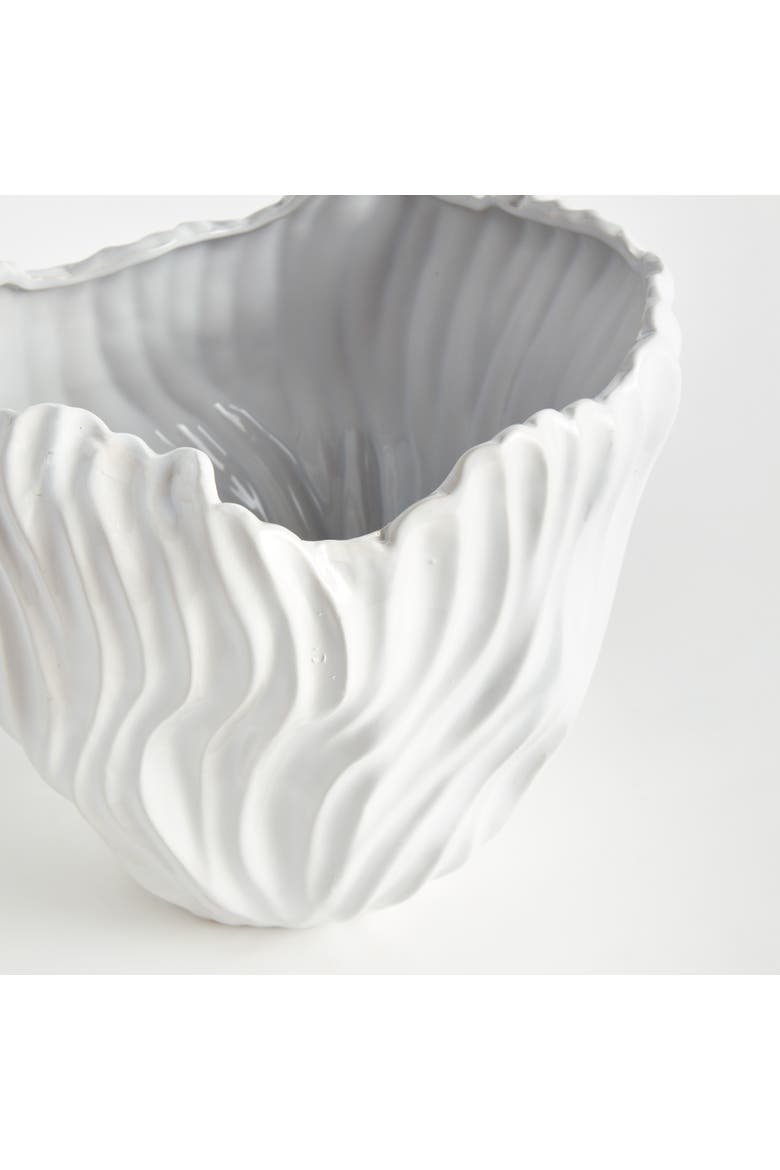 Kingsley White Clay Vase, Alternate, color, White