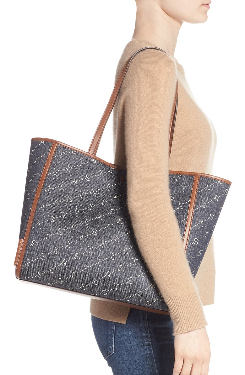 Stella McCartney Logo Canvas Tote, Alternate, color,