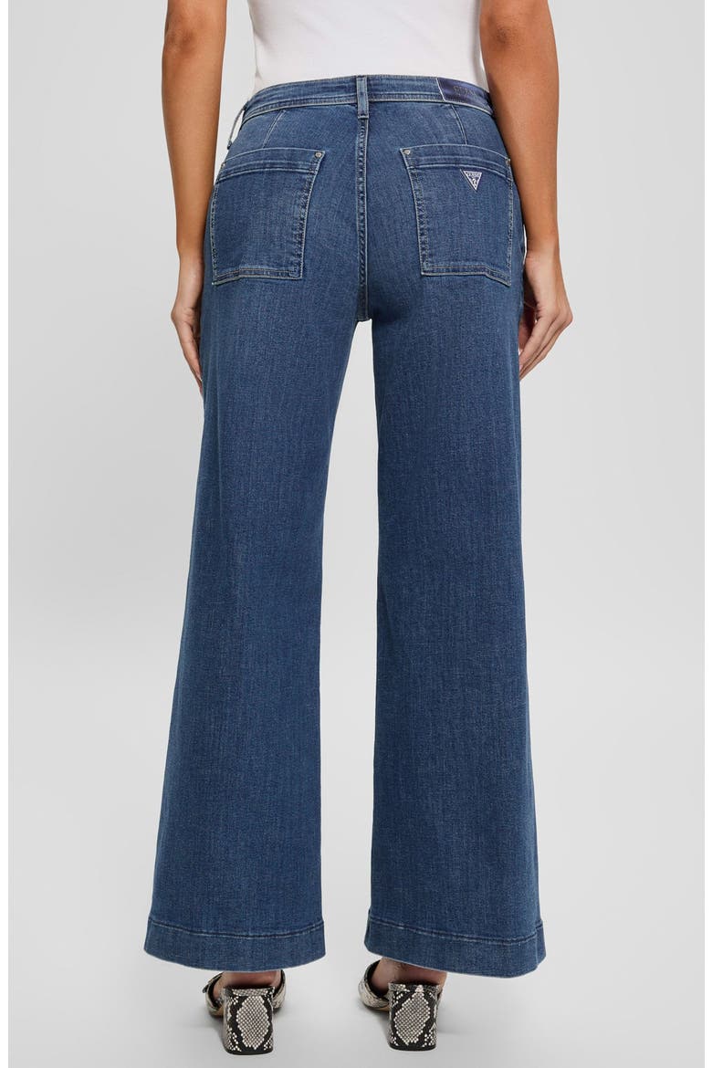 Zoya Crop Wide Leg Jeans, Alternate, color, BLUE
