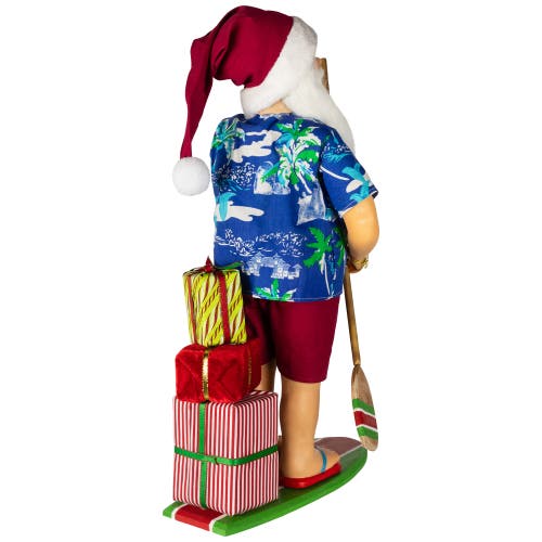 Northlight Santa On A Paddle Board Christmas Figure In Blue