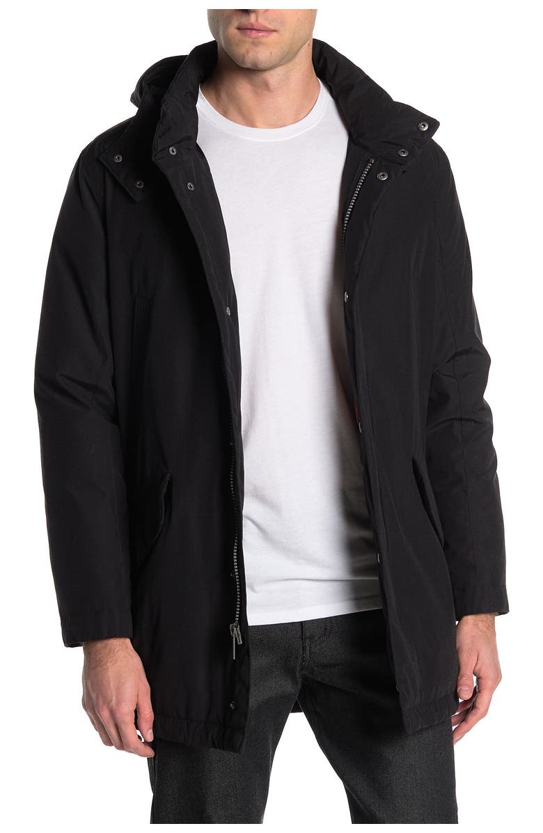 Cole Haan Drawcord Hem Hooded Jacket, Main, color,