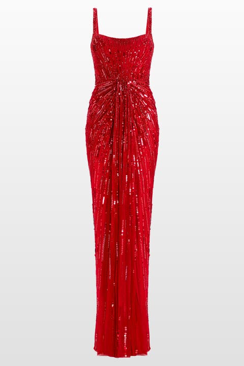 Chrissy Sequin-Embellished Dress
