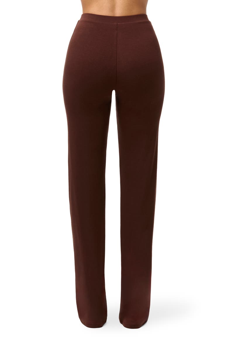 Smooth Straight Leg Pants, Alternate, color, CHOCOLATE
