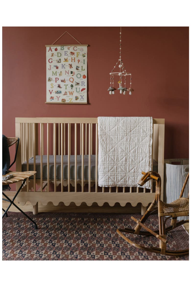 Gingham Crib Sheet, Alternate, color, INDIGO