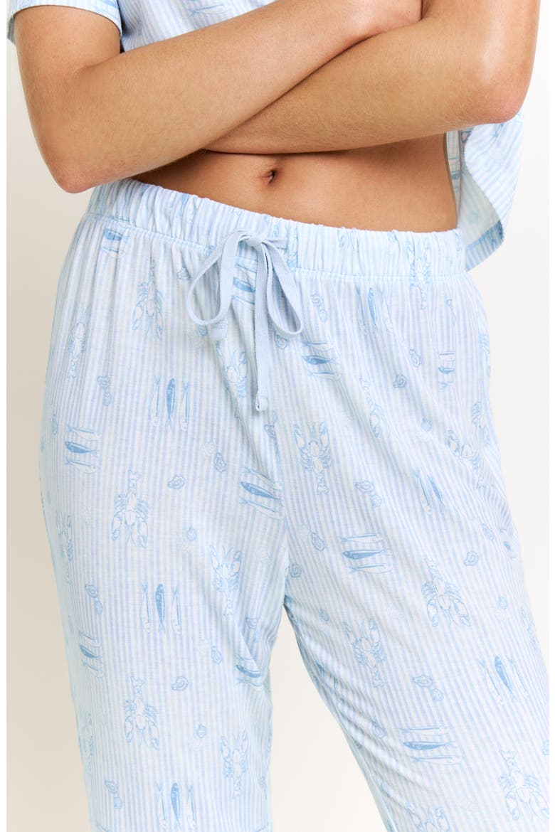 Star Seeker Tee & Jogger Pajamas, Alternate, color, SALTWATER SONATA