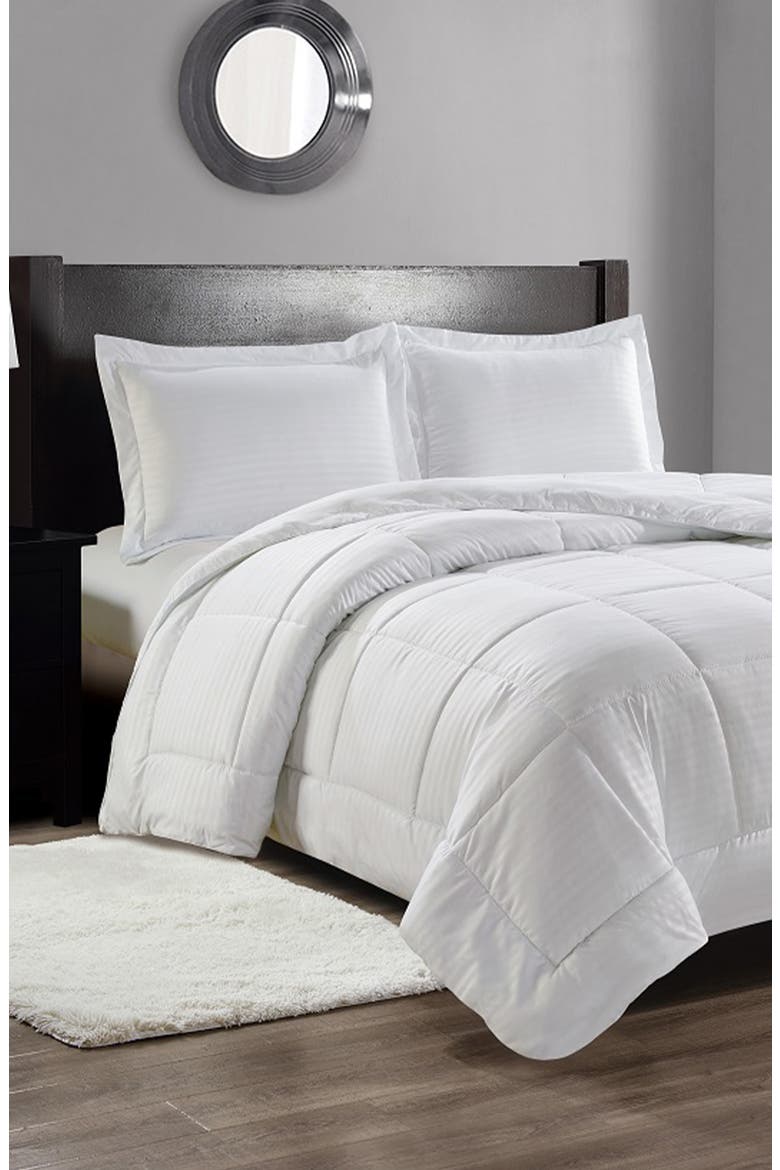 Luxurious Soft Bedding Comforter & Sham Set, Alternate, color, WHITE