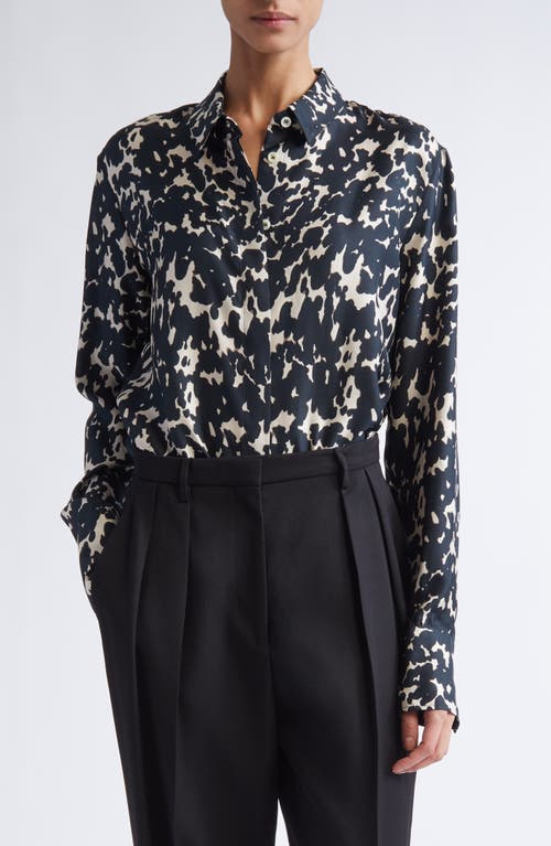 Altuzarra Chika Print Silk Shirt in Tapioca Tortoise  product