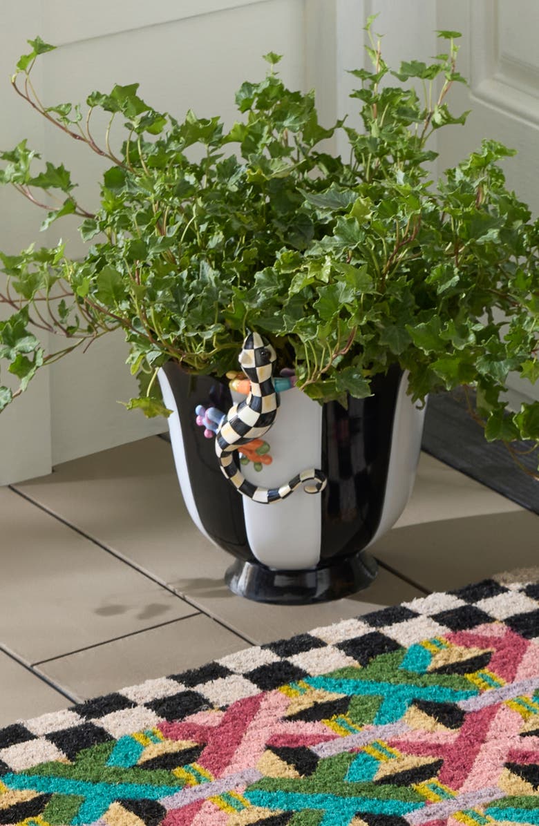 MACKENZIE CHILDS Gecko Pot Climber, Alternate, color, Green