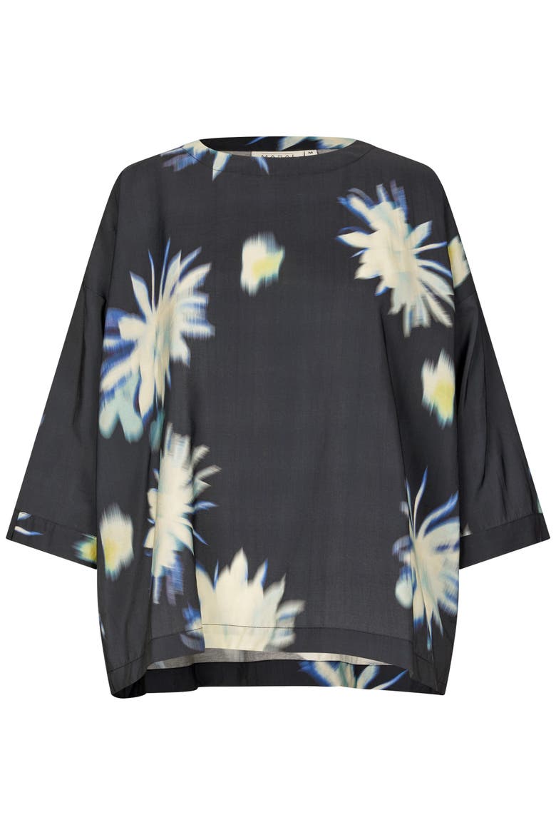 Becca 3/4 Sleeve Round Neck Blouse, Alternate, color, Muted Lime