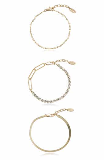 Set of 3 Simple Chains Bracelets