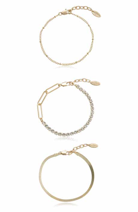 Set of 3 Simple Chains Bracelets