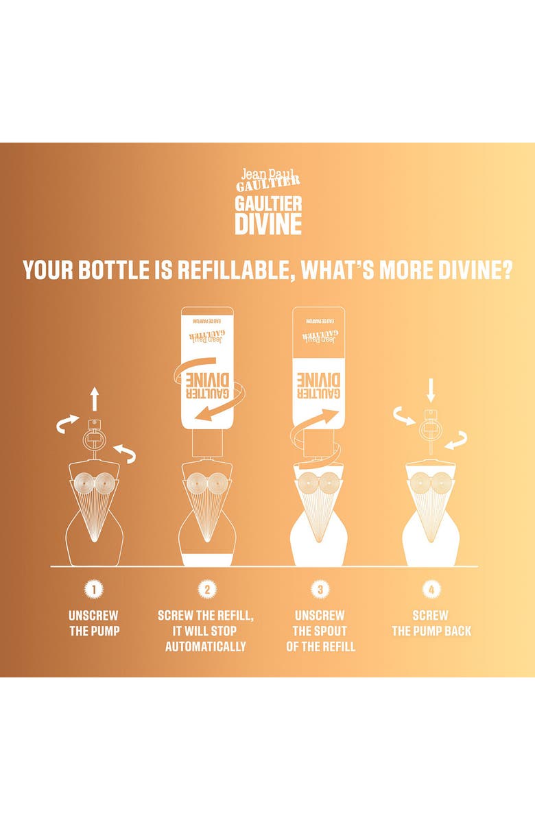 Jean Paul Gaultier Gaultier Divine Refillable Eau de Parfum, Alternate, color,