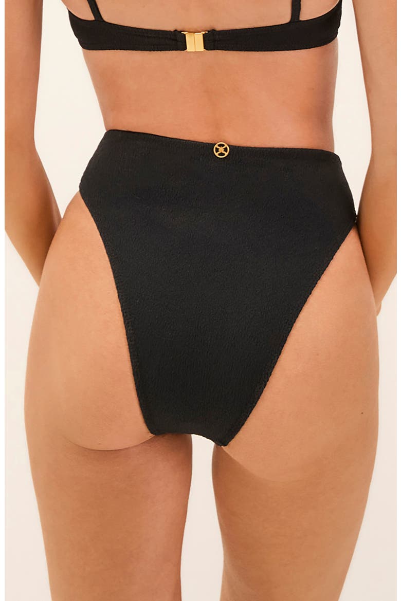 Mabel Gigi High Waist Bikini Bottoms, Alternate, color, BLACK