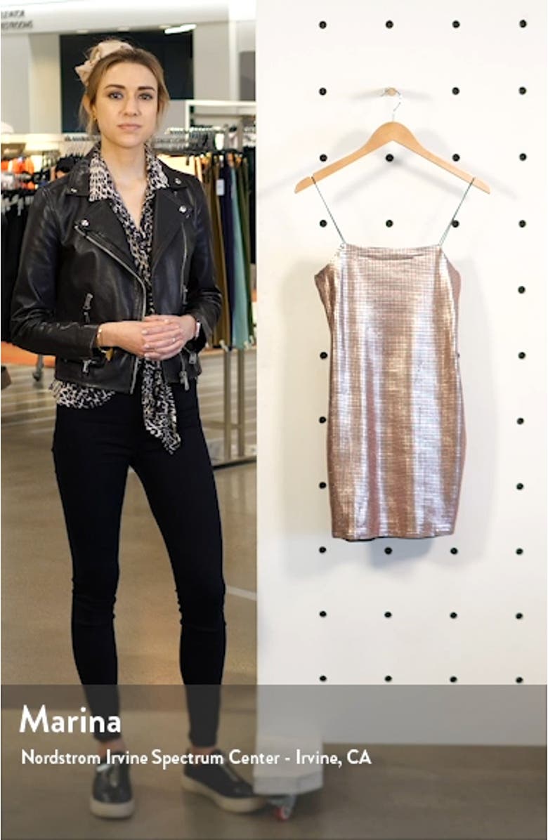 Holographic Sleeveless Sequin Body-Con Minidress, sales video thumbnail