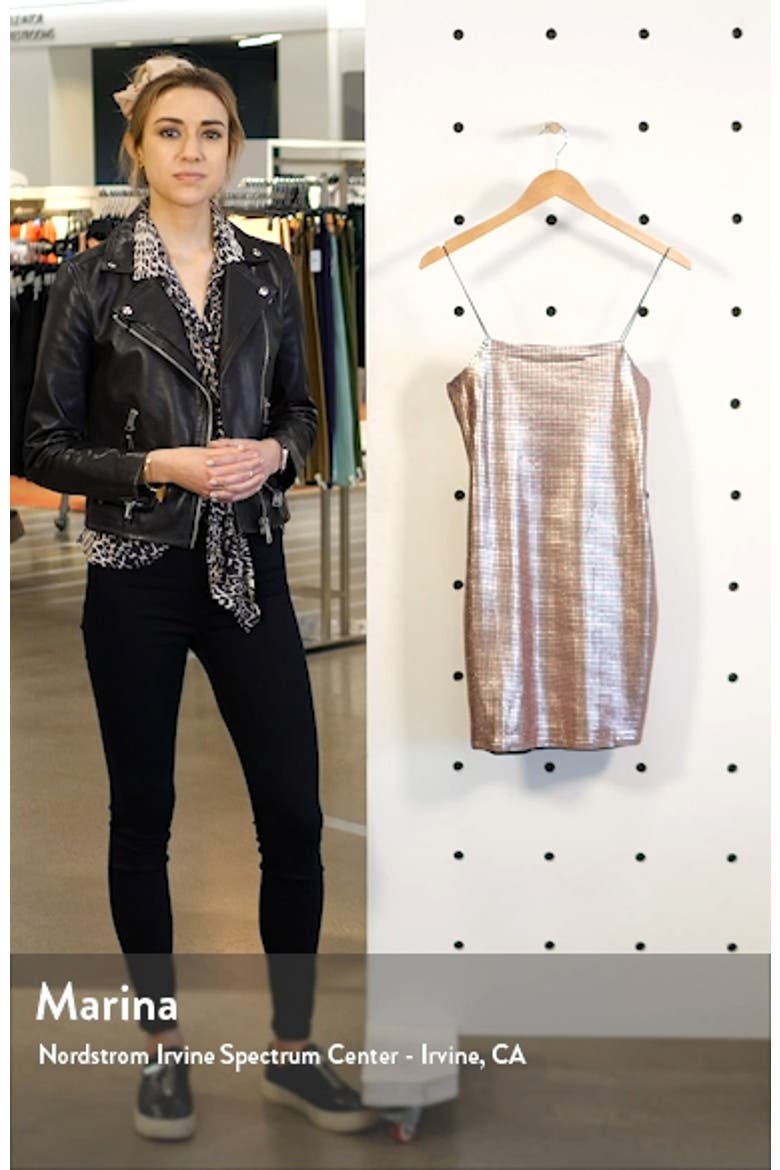 Holographic Sleeveless Sequin Body-Con Minidress video