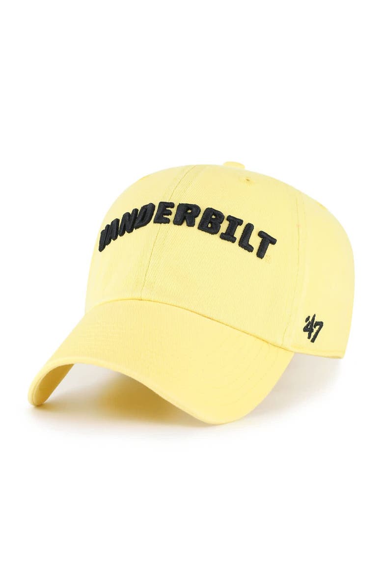 '47 Men's '47 Maize Vanderbilt Commodores Clean Up Adjustable Hat, Main, color, Maize