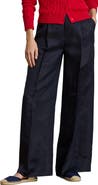 Lauren Ralph Lauren Wide Leg Linen Blend Pants