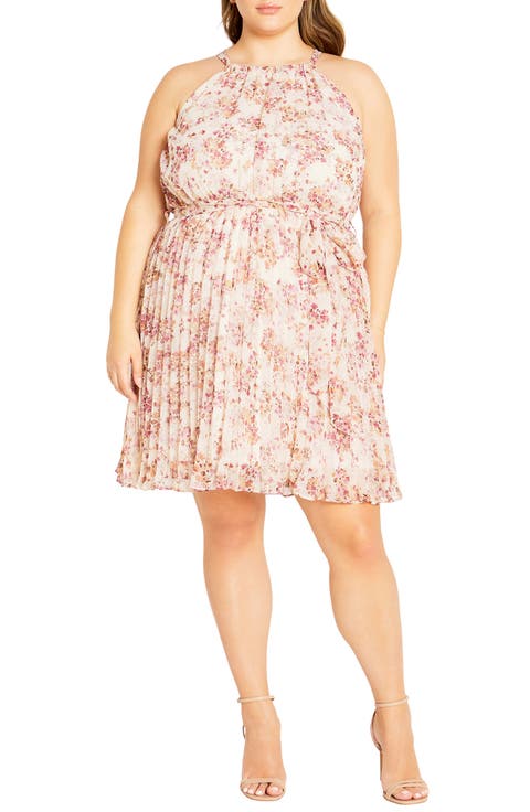 Jorgie Floral Print Sleeveless Dress (Plus)