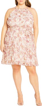 City Chic Jorgie Floral Print Sleeveless Dress
