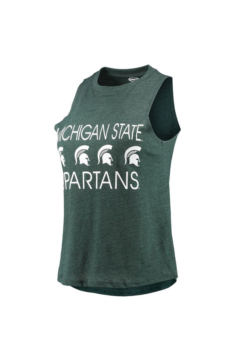 CONCEPTS SPORT Women's Concepts Sport Black/Green Michigan State Spartans Tank Top & Pants Sleep Set, Alternate, color, 