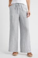 Caslon® Easy Wide Leg Linen Pants