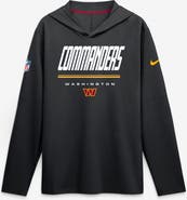 Nike Men's Nike Black Washington Commanders Sideline Game On Lightweight Long Sleeve Hooded Dri-FIT Top