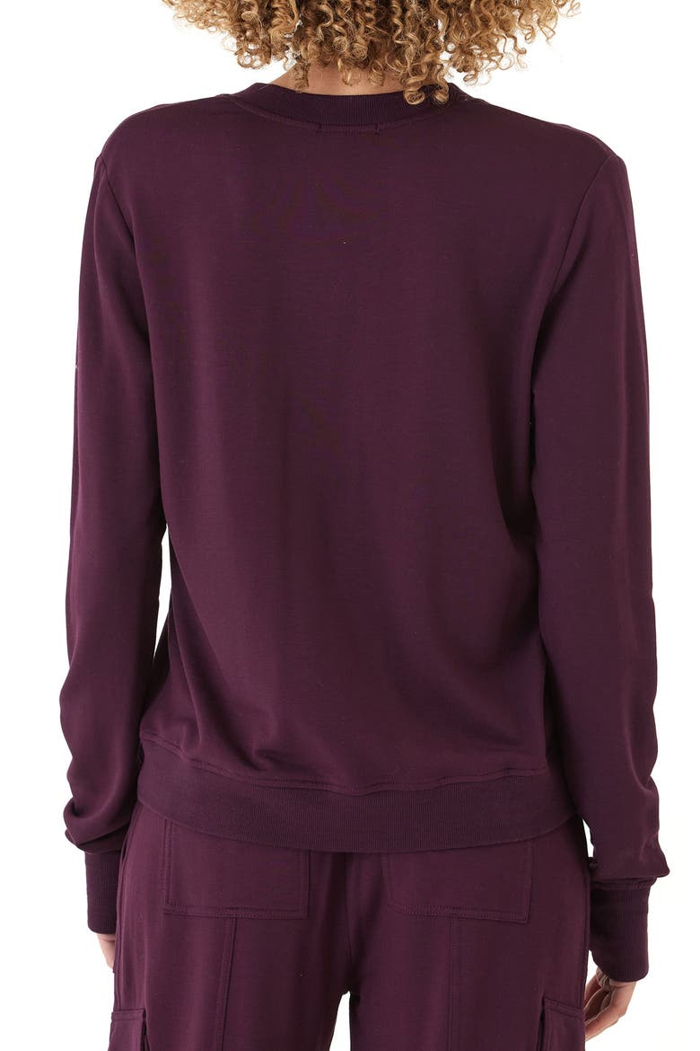 Edwina Fleece Sweatshirt, Alternate, color, ULTRA MAROON