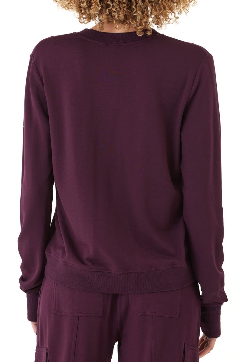 Threads 4 Thought Edwina Fleece Sweatshirt, Alternate, color, Ultra Maroon