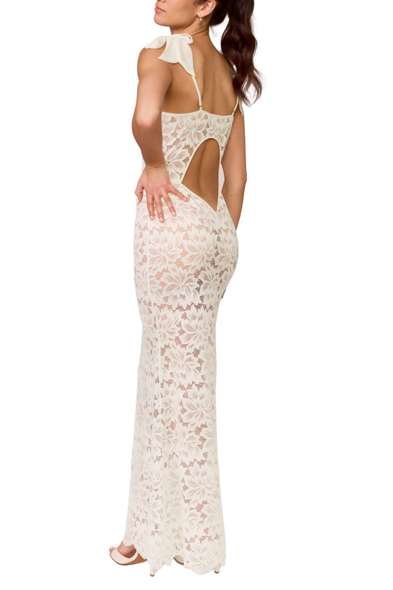 Amour Lace Nightgown, Alternate, color, IVORY