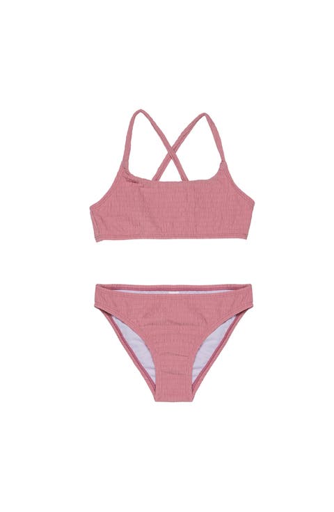 Neapolitan Textured Criss Cross Strap Swim Set