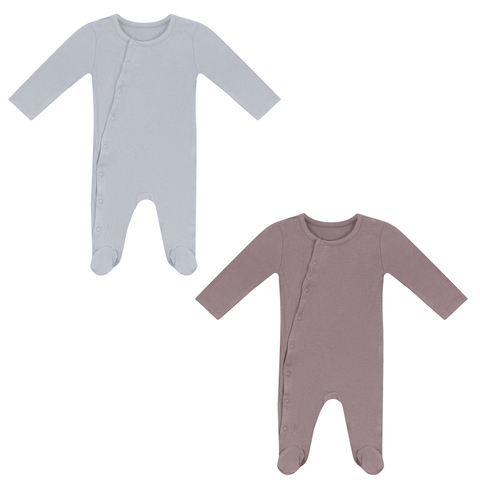 Ribbed Button Up Assorted Romper Set (Baby)