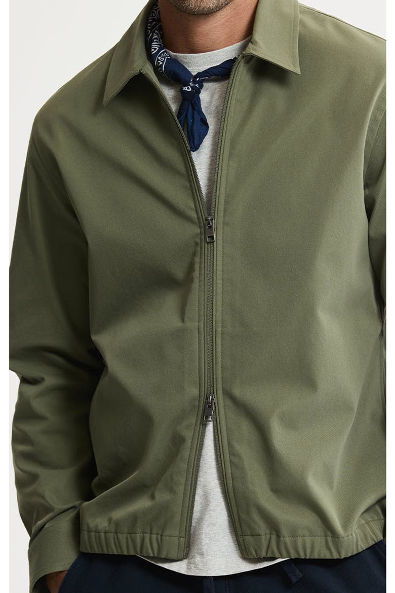 Tech Twill Zip Up Jacket, Alternate, color, Olive