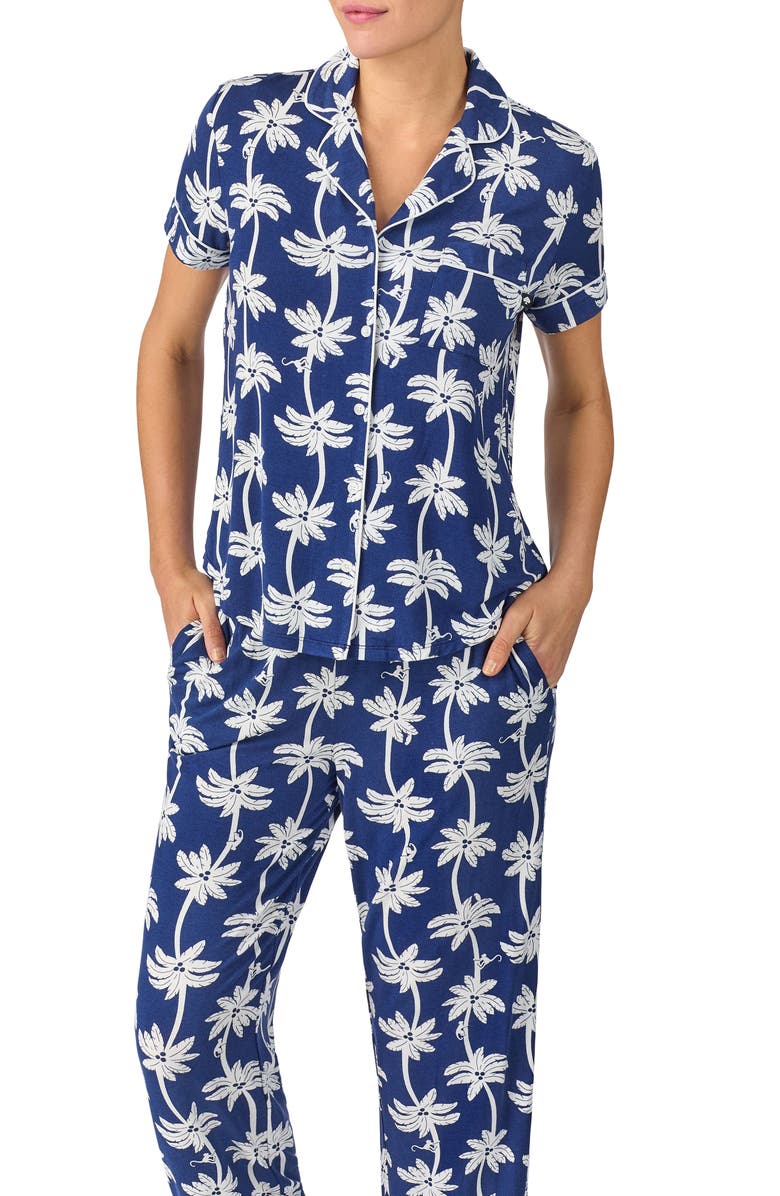 Kate Spade New York short sleeve crop pajamas, Alternate, color, 